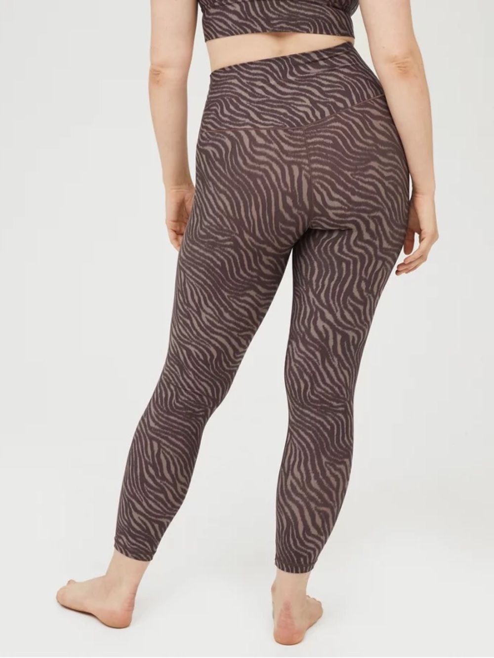 Aerie Offline Real Me High Waisted Dusty Mushroom Printed Legging Small